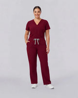 Mina High-Waist Hose – Burgundy