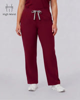 Mina High-Waist Hose – Burgundy