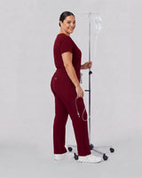 Mina High-Waist Hose – Burgundy