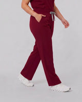 Mina High-Waist Hose – Burgundy