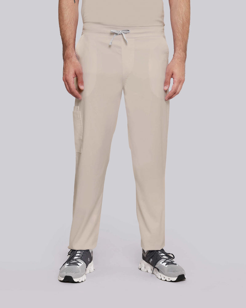 Klassische Arbeitshose für Männer in beige in moderner Passform
