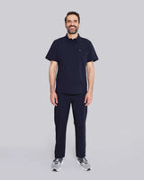 Bequemes und stilvolles Poloshirt in Dunkelblau für medizinisches Fachpersonal